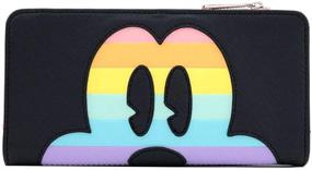 img 4 attached to 🌈 Loungefly x Disney Mickey Mouse Rainbow Pastel Flap Wallet