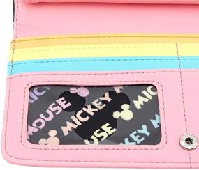 img 1 attached to 🌈 Loungefly x Disney Mickey Mouse Rainbow Pastel Flap Wallet