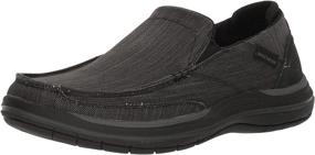 img 4 attached to Skechers Men's Elson Amster Moccasin Navy - Comfortable and Stylish Footwear for Men