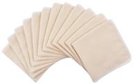 kinhwa reusable makeup remover cloth for natural and chemical-free face cleaning - ultra soft 13x13 inches, 12-pack cream logo