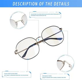 img 2 attached to VOFO VISION Oversized Round Blue Light Blocking Glasses For Women Men Computer Accessories & Peripherals