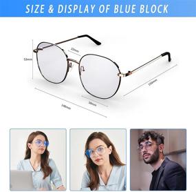 img 3 attached to VOFO VISION Oversized Round Blue Light Blocking Glasses For Women Men Computer Accessories & Peripherals