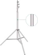 📷 neewer 13ft/4m heavy-duty light stand - spring cushioned aluminum alloy tripod for photography lighting equipment in studio - adjustable pro photo stand (silver) logo