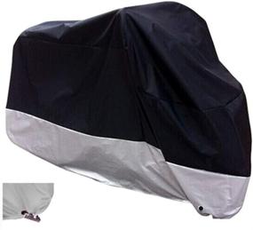 img 4 attached to 🏍️ XYZCTEM All Season Black Waterproof Sun Motorcycle Cover: Max Protection up to 108&#34; Motors (XX Large &amp; Lockholes)