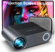 🎥 720p native mini projector by elephas with 100 inch projector screen - 1080p hd supported, led portable movie projector, hdmi vga av usb micro sd compatible, black - multi-way logo