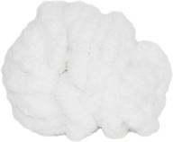 chunky chenille yarn skein: diy big blanket yarn project for knitting & crochet (white) logo