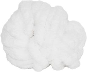 img 2 attached to Chunky Chenille Yarn Skein: DIY Big Blanket Yarn Project for Knitting & Crochet (White)