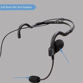 img 1 attached to Retevis Adjustable Overhead Walkie Talkies Earpiece with Mic 2 Pin: Compatible with Retevis and Baofeng Two Way Radios, Large PTT - 1 Pack