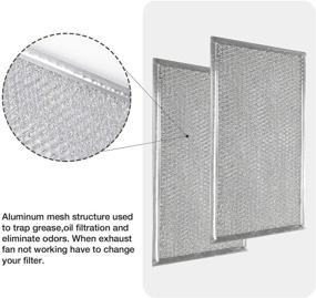 img 3 attached to 🔍 Primeswift Aluminum Mesh Lightweight Microwave Grease Filter - Compatible with Whirlpool, Replacement for W10208631, AH3650910, AP5617368, PS3650910, Pack of 3 - Approx 13"x6