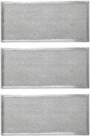 🔍 primeswift aluminum mesh lightweight microwave grease filter - compatible with whirlpool, replacement for w10208631, ah3650910, ap5617368, ps3650910, pack of 3 - approx 13"x6 logo