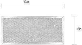 img 2 attached to 🔍 Primeswift Aluminum Mesh Lightweight Microwave Grease Filter - Compatible with Whirlpool, Replacement for W10208631, AH3650910, AP5617368, PS3650910, Pack of 3 - Approx 13"x6