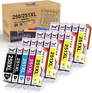 🖨️ halofox compatible 250 251 ink cartridges – replacement for canon cli-251xl pgi-250xl – high-quality ink for pixma printers - 20 pack logo