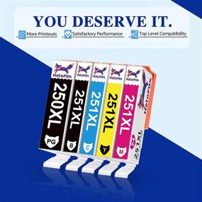 img 3 attached to 🖨️ HaloFox Compatible 250 251 Ink Cartridges – Replacement for Canon CLI-251XL PGI-250XL – High-Quality Ink for PIXMA Printers - 20 Pack