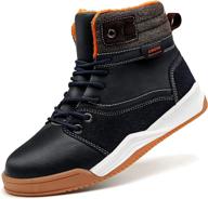 👞 boys' outdoor weather fashion boots - waterproof leather shoes логотип