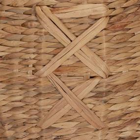 img 2 attached to 🏺 Hassle-Free Storage Solution: Household Essentials ML-4112 Hyacinth Round Floor Basket with X-Design