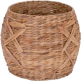 img 1 attached to 🏺 Hassle-Free Storage Solution: Household Essentials ML-4112 Hyacinth Round Floor Basket with X-Design