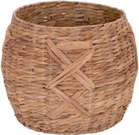 img 4 attached to 🏺 Hassle-Free Storage Solution: Household Essentials ML-4112 Hyacinth Round Floor Basket with X-Design