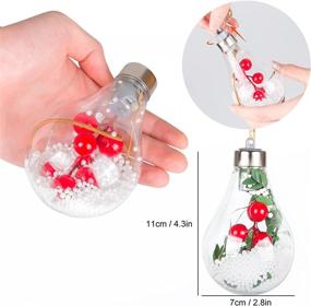 img 3 attached to 🎄 6-Pack LED Christmas Balls Ornaments Light Bulbs – Fillable Transparent Hanging Ball Decorations, Shatterproof Xmas Baubles for Christmas Wedding Birthday Party, Clear Plastic