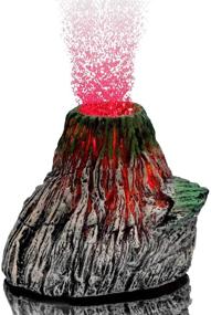 img 4 attached to 🌋 Enhance Your Aquarium with Uniclife LED Volcano Ornament Decoration & Air Bubbler Stone Kit (Air Pump Not Included)