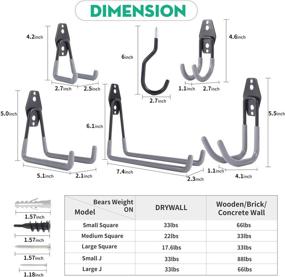 img 1 attached to Storage Utility Organizing Bikes，Garden Tools（Gray）