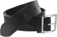 👔 black boston leather garrison belt - men's accessories, 1.75 inches logo