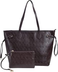 img 4 attached to Женские кожаные сумки сатчел 👜 - сумки для шоппинга с верхней ручкой и кошельком