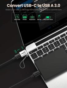 img 3 attached to 💻 UGREEN Адаптер USB C к USB 3.0 2 шт., Тип C мужской к USB женский адаптер OTG, адаптер Thunderbolt 3 к USB совместим с MacBook Air 2020, iPad Pro 2020, Galaxy Note20 Ultra и другими (серебристый)