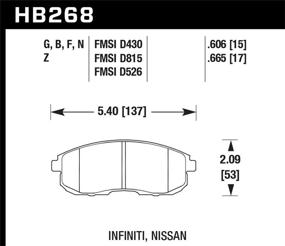 img 1 attached to 🦅 Хаок Перформанс HB268N.665 Тормозная накладка высокой производительности Plus