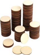 🌲 foraineam 200pcs 2 inch wood craft circle cutouts - natural unfinished wooden discs for crafts, decoration, painting, writing & carving logo