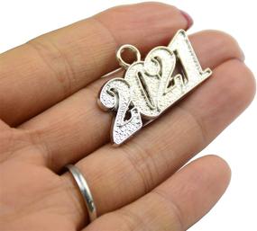 img 1 attached to 🎓 Aokbean Pack of 12 Alloy 2021 Year Charm for DIY Crafts – Graduation Tassel & Graduation Day Charm