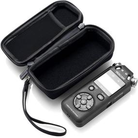 img 1 attached to Премиум жесткий чехол для портативного цифрового рекордера TASCAM DR-05 / DR-05X (V2/V1) с карманом из сетчатой ткани для аксессуаров от Caseling