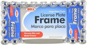 img 1 attached to Enhance Your Vehicle's Aesthetic with the Bell 🔗 Automotive Universal Chrome Mega-Metal Chain Design License Plate Frame