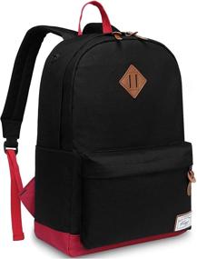 img 4 attached to 🎒 Kasqo Classic Teenagers Water Resistant Backpack: Durable and Trendy!