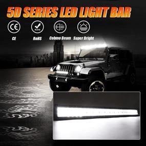 img 3 attached to 🚙 Auxbeam 32" LED Light Bar 180W: Off Road Driving Lights with 5D Lens and Wiring Harness for Car, Truck, Offroad Vehicle, ATV, UTV, Pickup