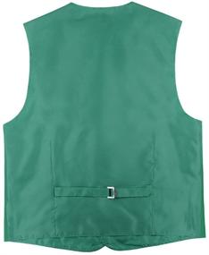 img 1 attached to 👔 Emerald Green Boy's Dress Vest & NeckTie Set - Solid Color Neck Tie Included