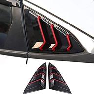 🚘 rifoda abs plastic rear side window louvers trim for 10th gen honda civic sedan - black red (year range: 2016-2020) logo