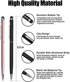 img 2 attached to 🖊️ Anngrowy Stylus Pens: 2-in-1 Universal Ballpoint Stylists for Touch Screens - iPad, iPhone, Laptops, Tablets, Kindle, Samsung Galaxy