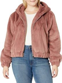 img 1 attached to 🧥 Sloane Hooded Bomber: A Chic and Cozy Addition to Women's Coats, Jackets & Vests