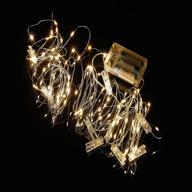 🌟 versatile fairy lights with clips: 33ft photo clip string lights, 100 leds, 8 modes, usb & battery powered for hanging pictures (with 26 letter cards) логотип