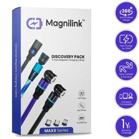 img 3 attached to 🔌 Магнитный кабель для зарядки MAGNILINK (набор из 4 штук + насадки): Быстрая зарядка, передача данных - универсальное магнитное зарядное устройство USB для всех устройств