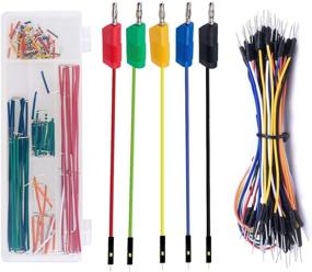 img 4 attached to 🧰 Makeronics Solderless Breadboard Jumper Kit: Complete Banana Plug to Jumper Wires Set with Preformed Soft and Light Box Packing, 140 Pack Solid Copper Jumper Wires, and 65 pcs Jumper Leads Wires