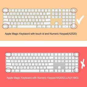 img 3 attached to Тонкий чехол-протектор для клавиатуры COOSKIN Thin TPU для Apple Magic Keyboard A2520 (2021 Magic Keyboard с цифровой клавиатурой Touch ID) - Улучшенный SEO