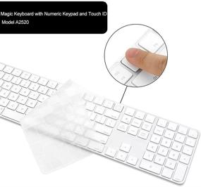 img 2 attached to Тонкий чехол-протектор для клавиатуры COOSKIN Thin TPU для Apple Magic Keyboard A2520 (2021 Magic Keyboard с цифровой клавиатурой Touch ID) - Улучшенный SEO