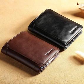 img 1 attached to 👝 MANBANG Genuine Leather Trifold Wallet with Enhanced Security Features