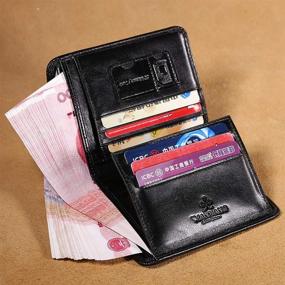 img 2 attached to 👝 MANBANG Genuine Leather Trifold Wallet with Enhanced Security Features