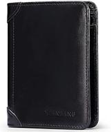 👝 manbang genuine leather trifold wallet with enhanced security features logo