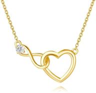 fancime sterling infinity necklace zirconia logo