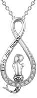 🐯 tiger rider sea mermaid infinity pendant necklace - 925 sterling silver valentine's gifts for girls, women, and daughters - daily jewelry logo