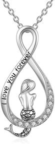 img 4 attached to 🐯 TIGER RIDER Sea Mermaid Infinity Pendant Necklace - 925 Sterling Silver Valentine's Gifts for Girls, Women, and Daughters - Daily Jewelry