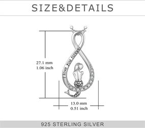 img 1 attached to 🐯 TIGER RIDER Sea Mermaid Infinity Pendant Necklace - 925 Sterling Silver Valentine's Gifts for Girls, Women, and Daughters - Daily Jewelry